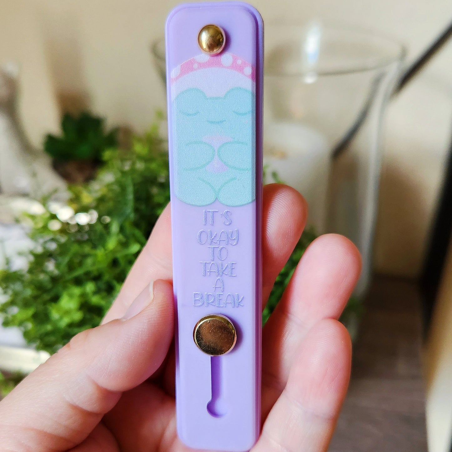 Cute Mushroom Frog Phone Grip Strap Holder