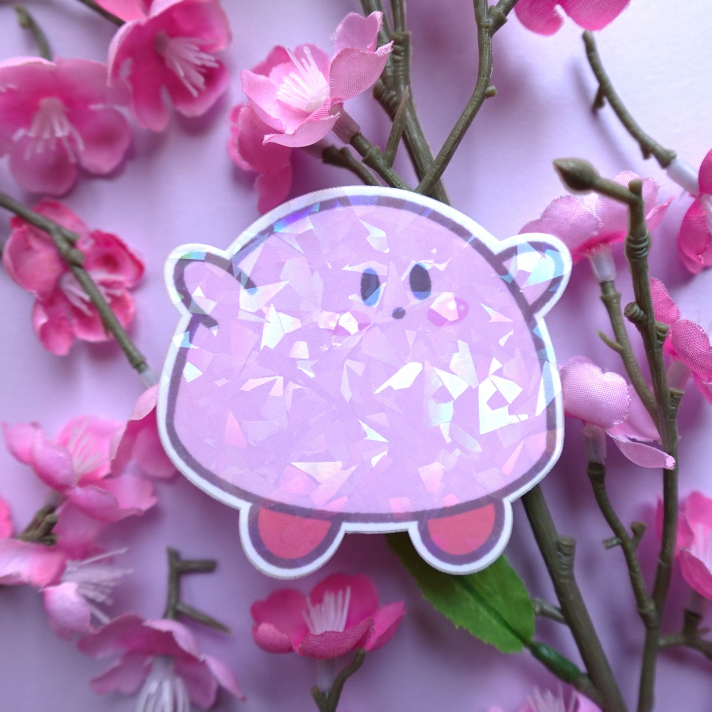 Pink Puffball Sticker