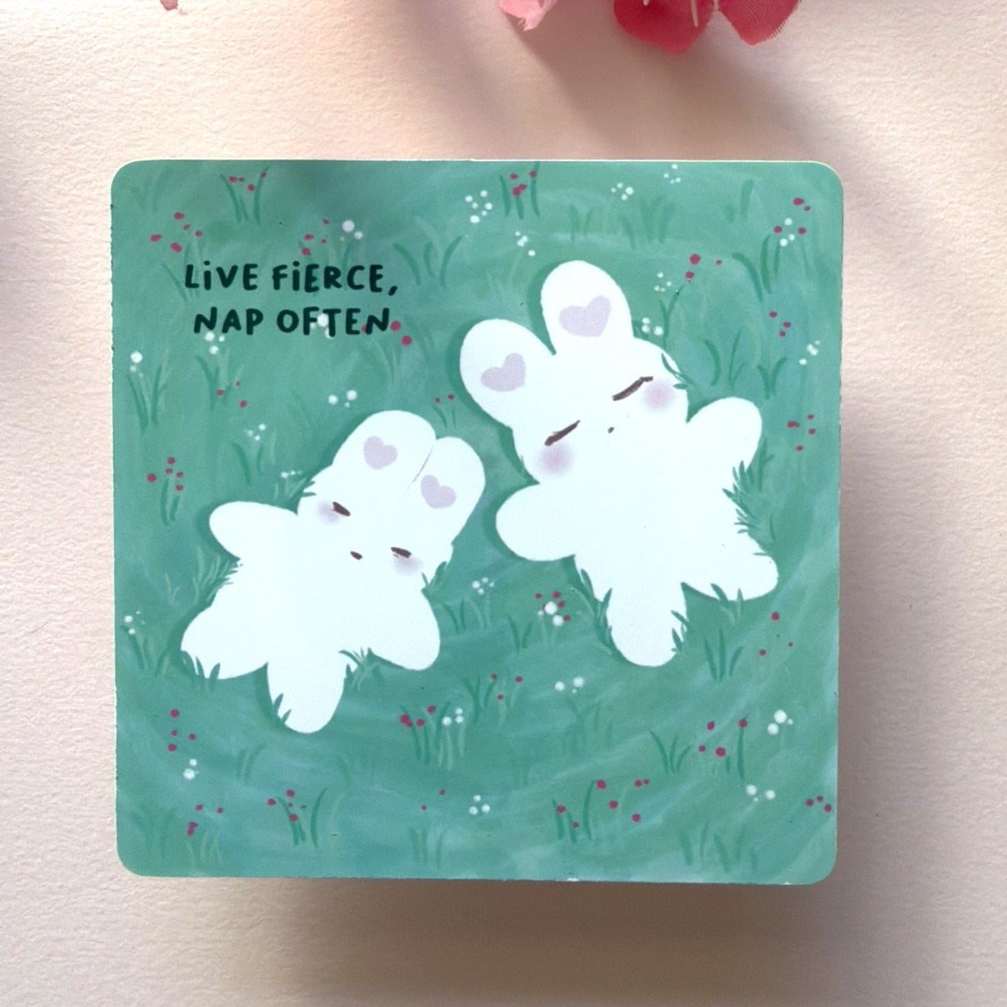 Napping Bunnies Sticker