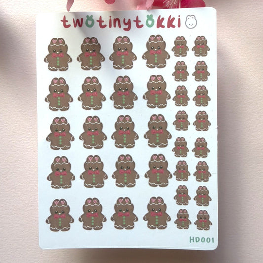 Mini Gingerbread Sticker Sheet