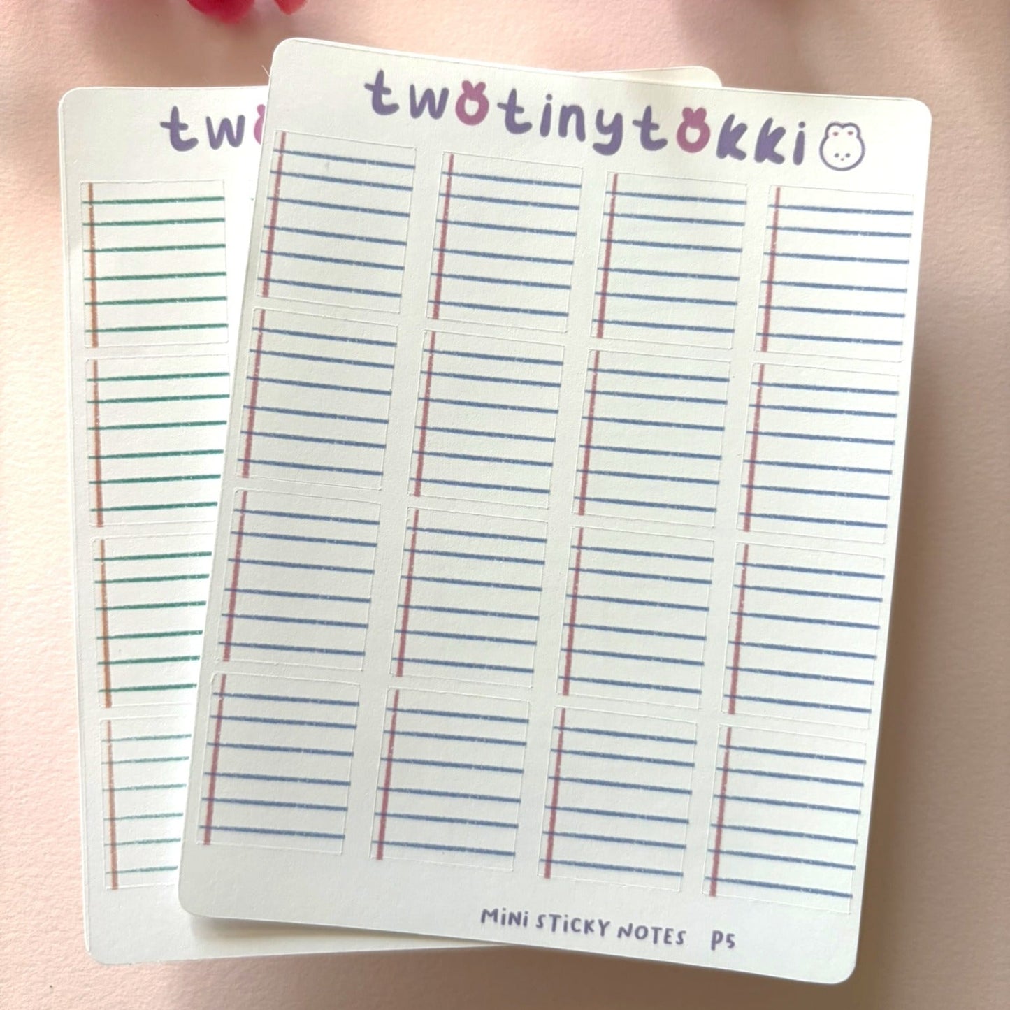 School Paper Sticky Notes Sticker Sheet