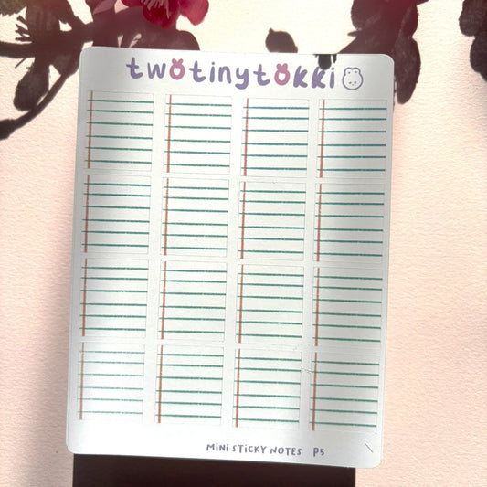 School Paper Sticky Notes Sticker Sheet