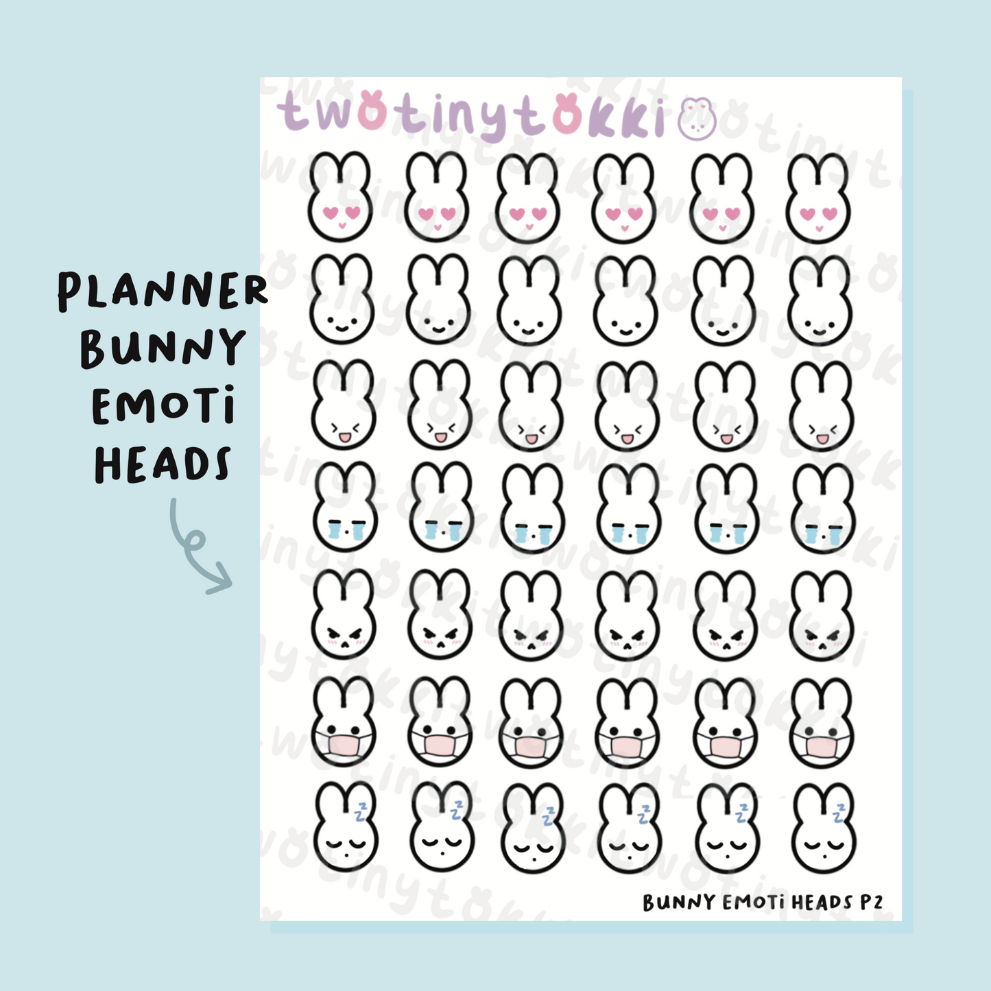 Emotibuns Mood Sticker Sheet