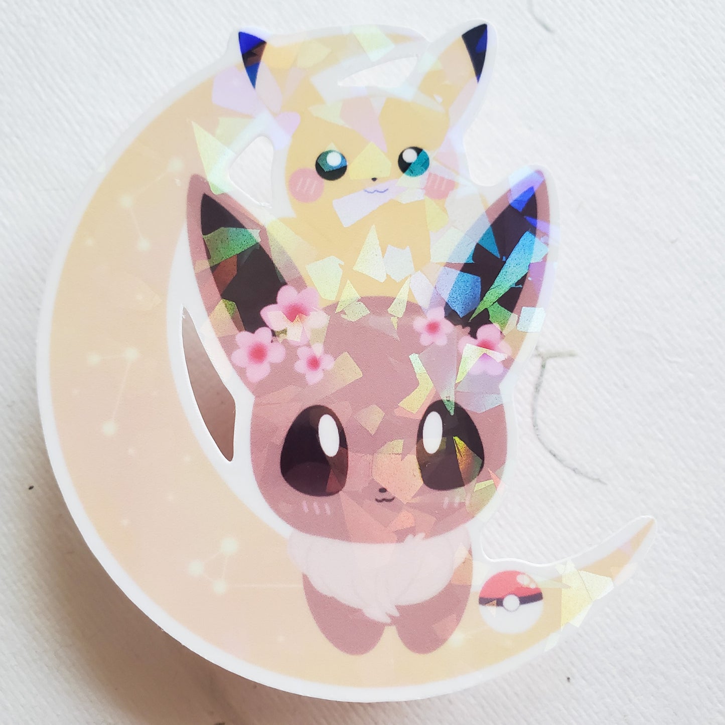 Eevee and Pika Sticker