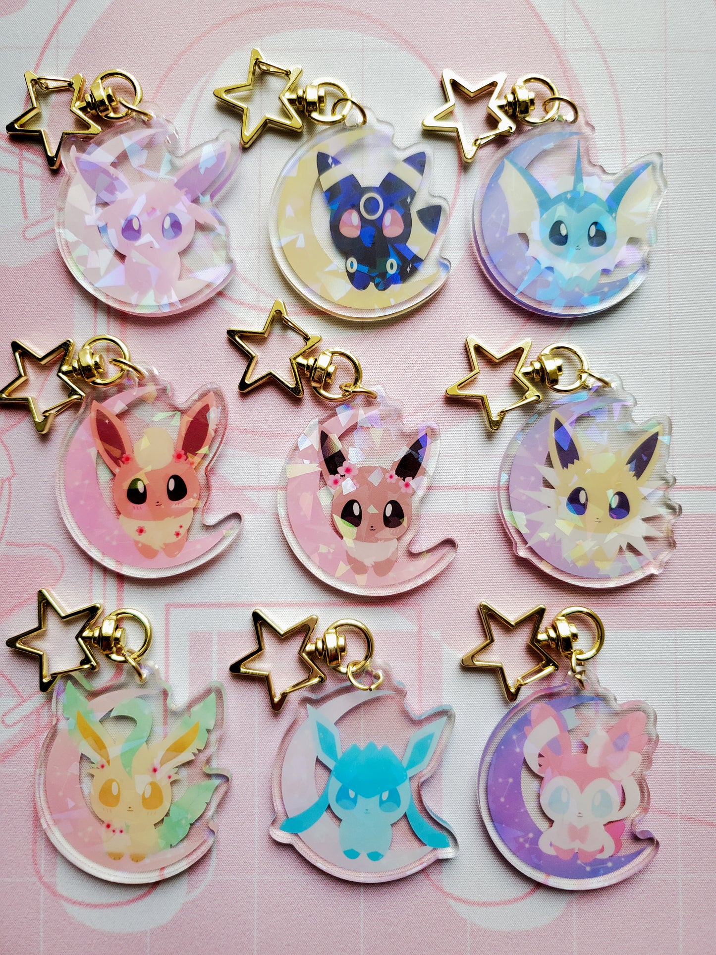 Water Evolution Holographic Keychain