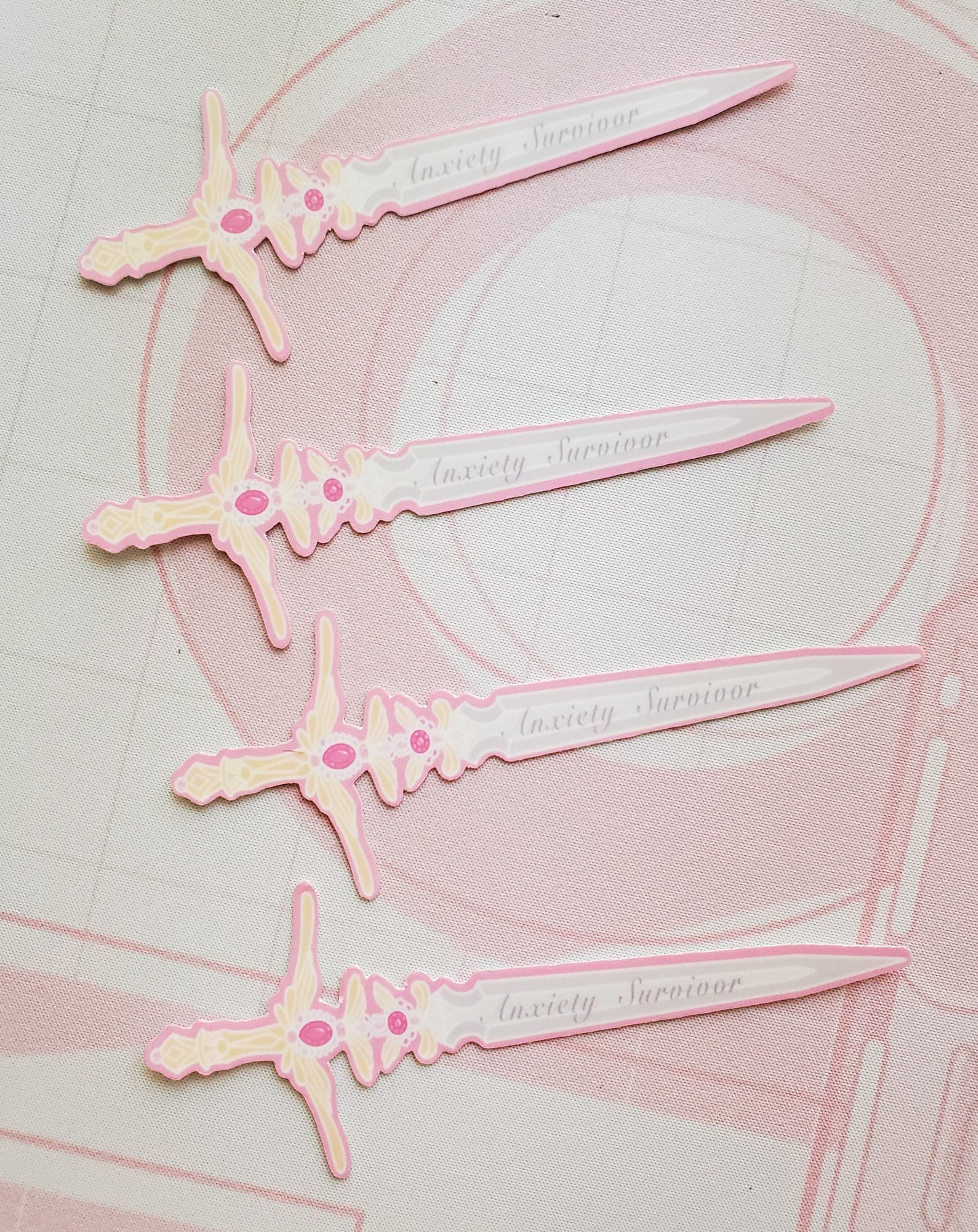 Mental Health Sword Anxiety Survivor Sticker
