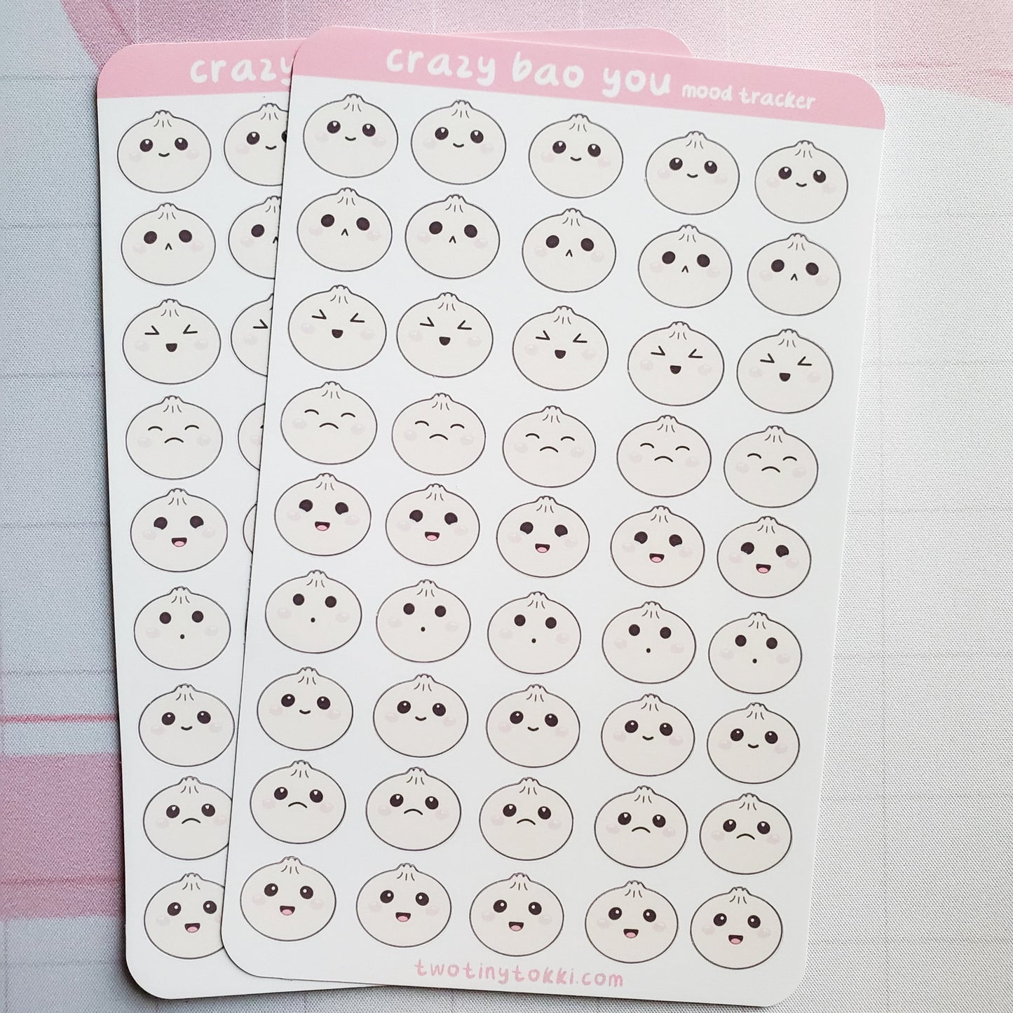 Dumpling Mood Tracker Sticker Sheet