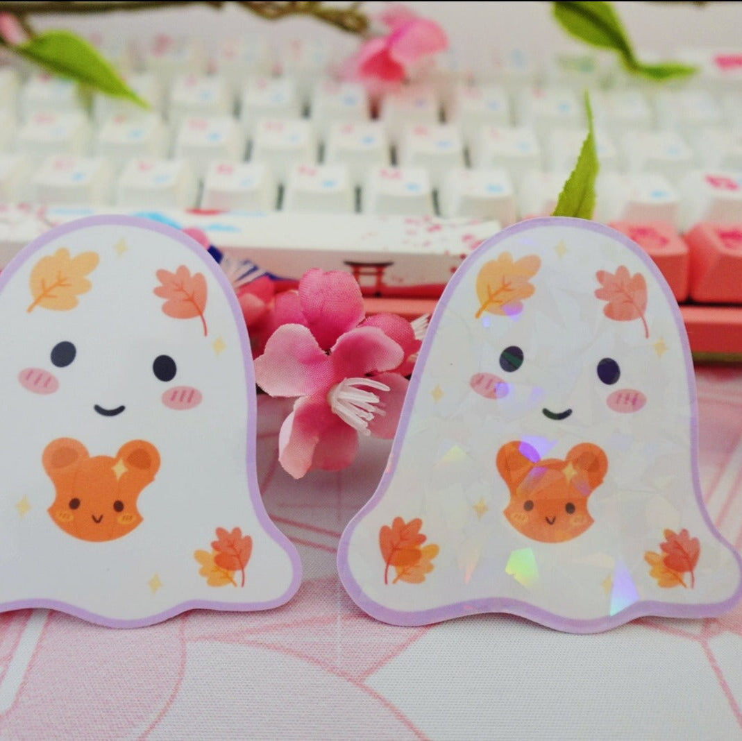 Fall Ghost Vinyl Sticker