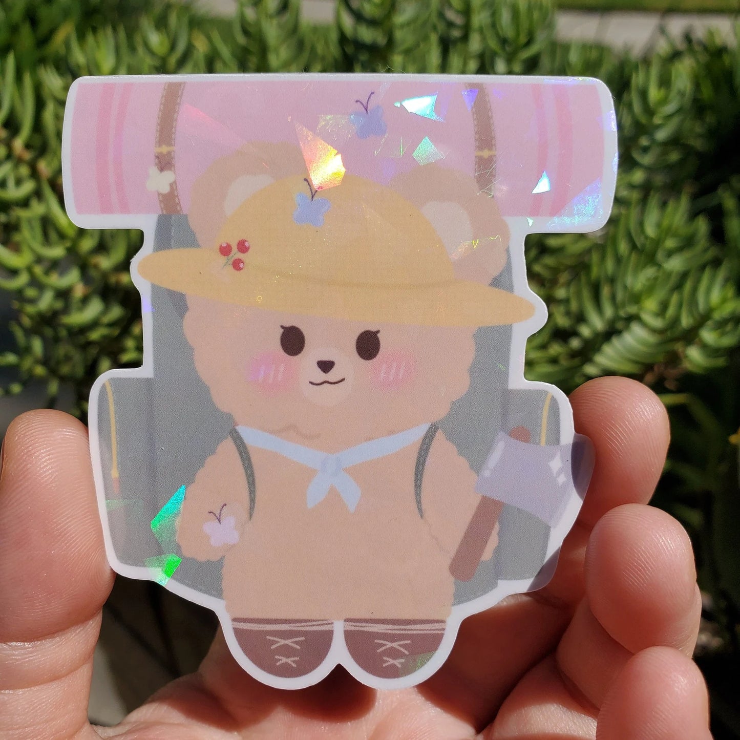 Camping Bear Sticker