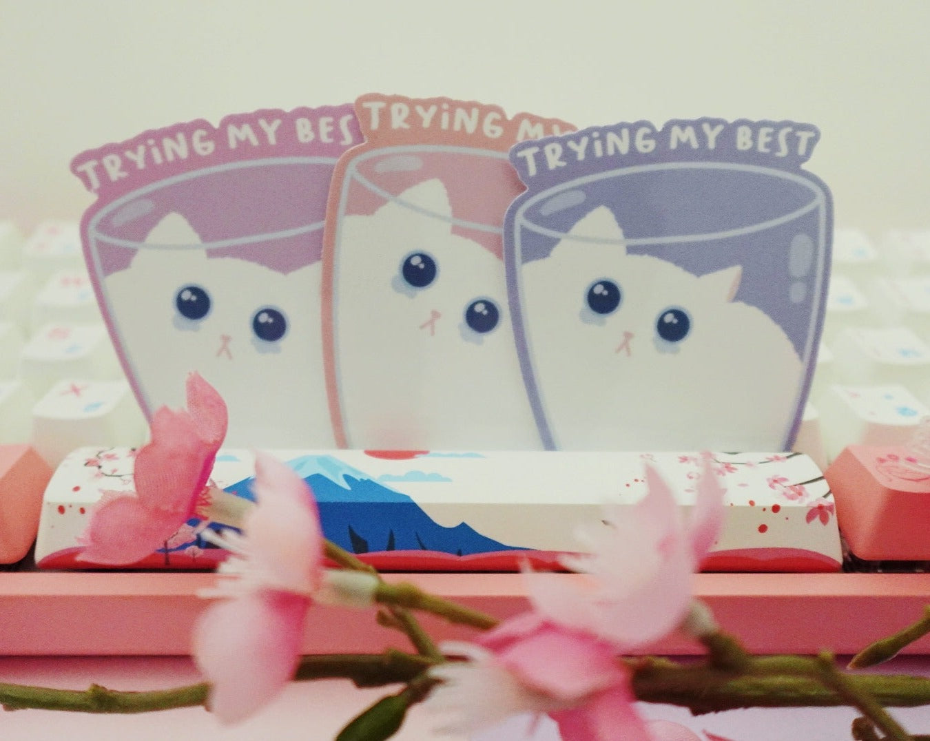 Trying My Best Cat Sticker