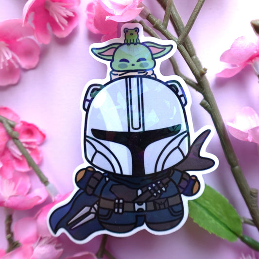 Mando Baby Grogu Sticker