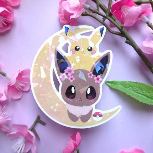 Eevee and Pika Sticker
