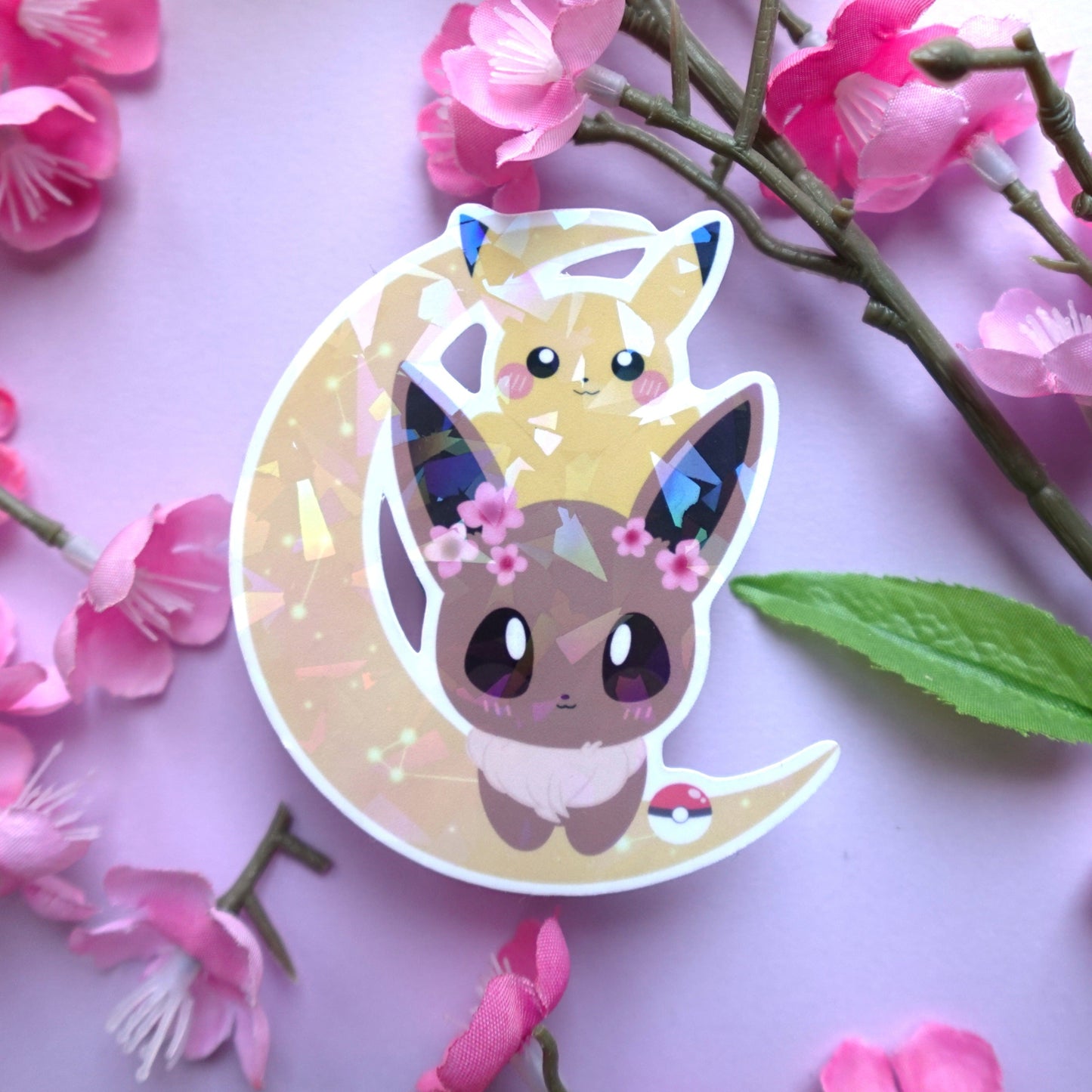 Eevee and Pika Sticker