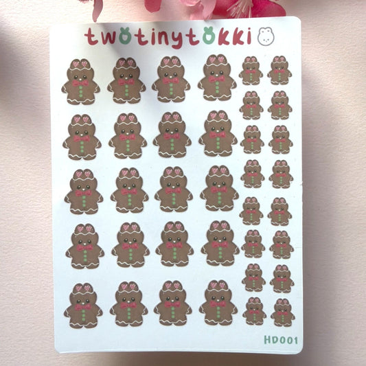 Mini Gingerbread Sticker Sheet