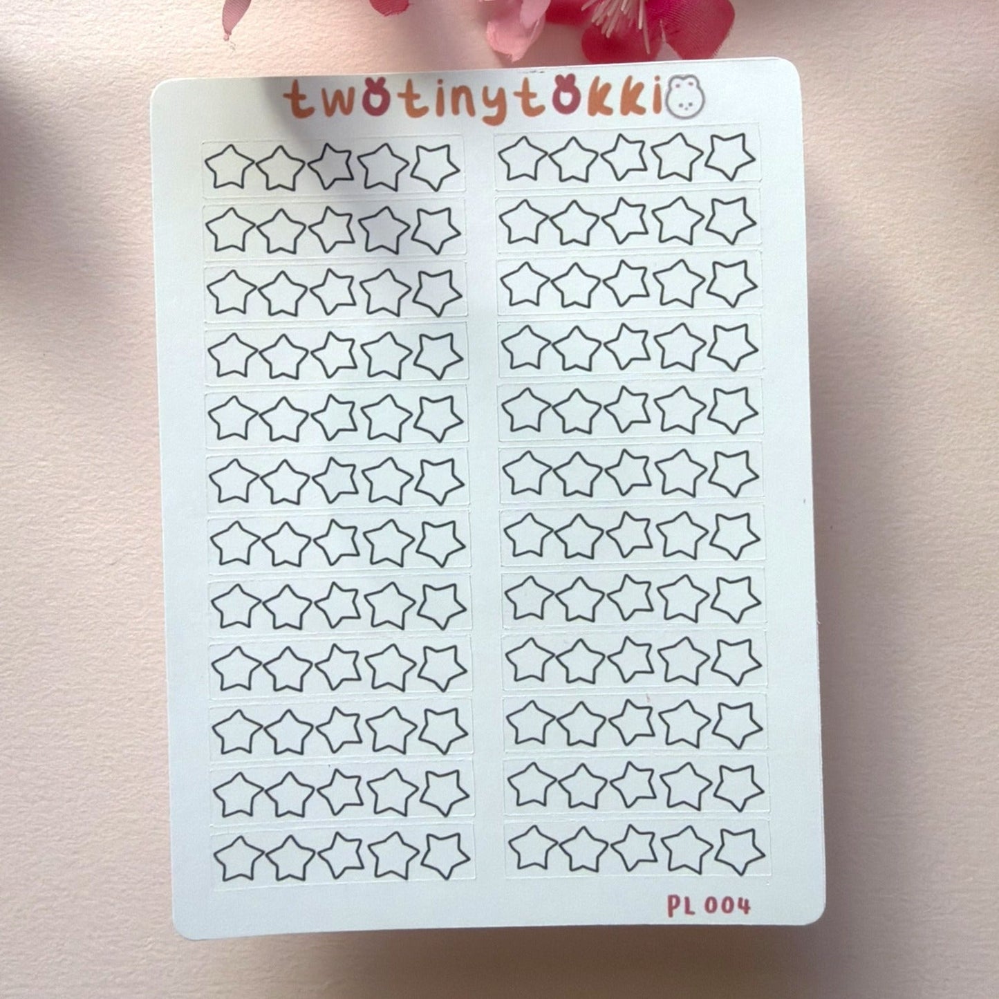 Star Rating Sticker Sheet