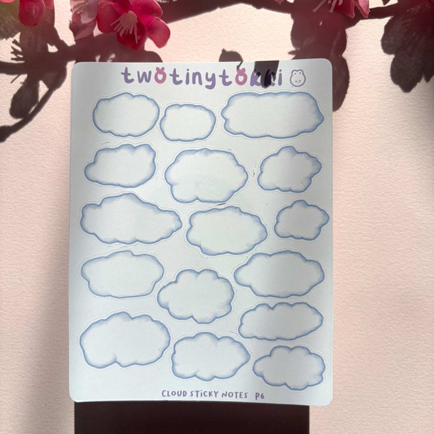 Cloud Sticky Note Sticker Sheet
