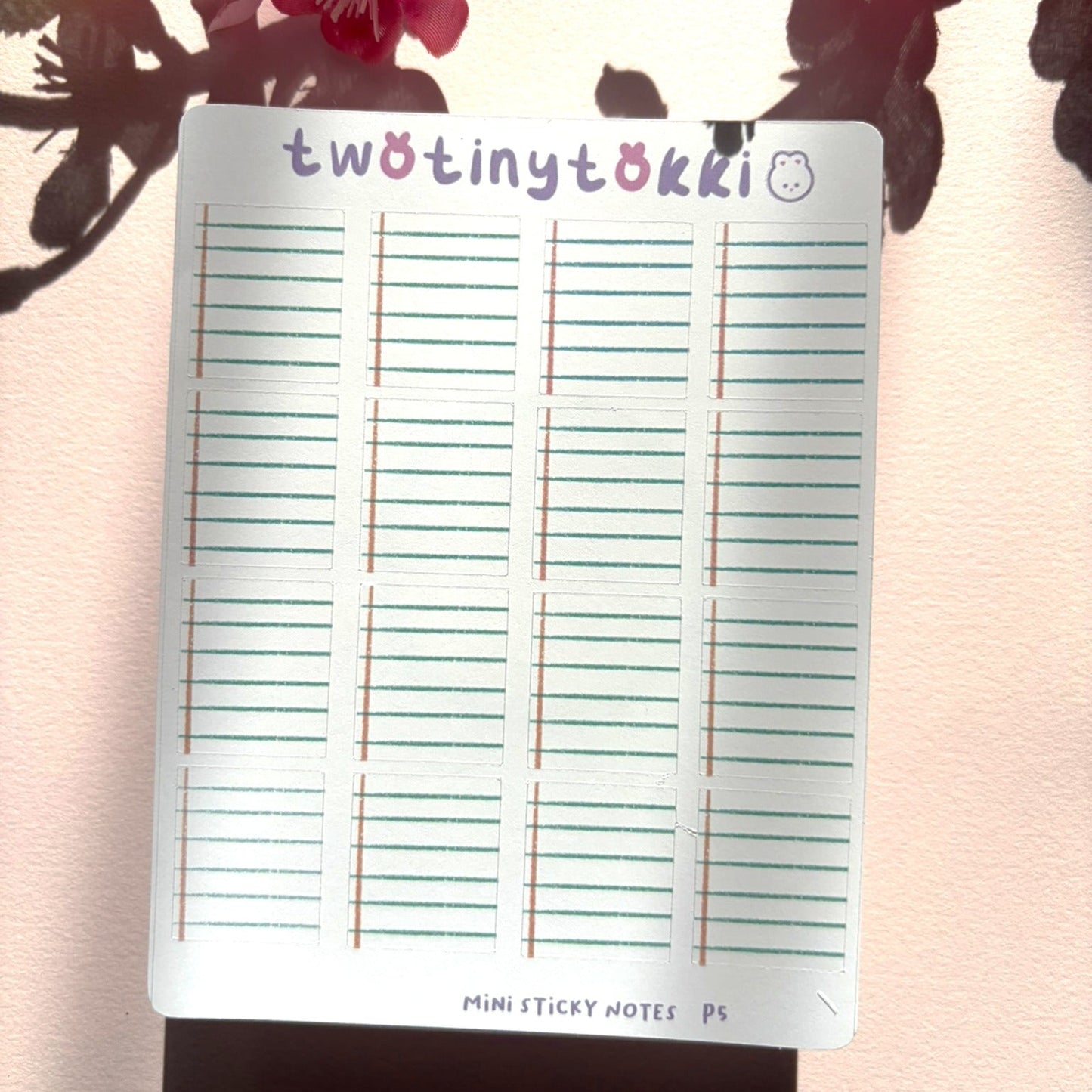 School Paper Sticky Notes Sticker Sheet