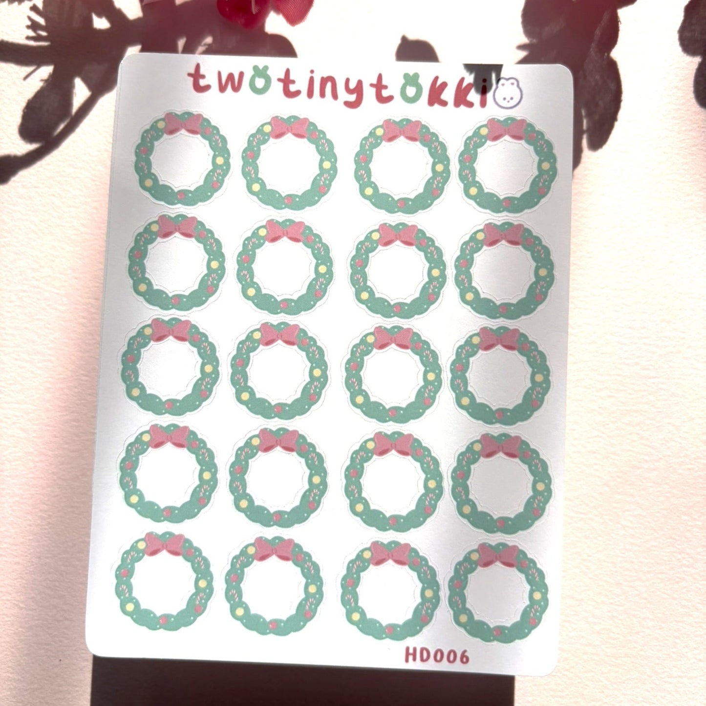 Holiday Wreath Sticker Sheet