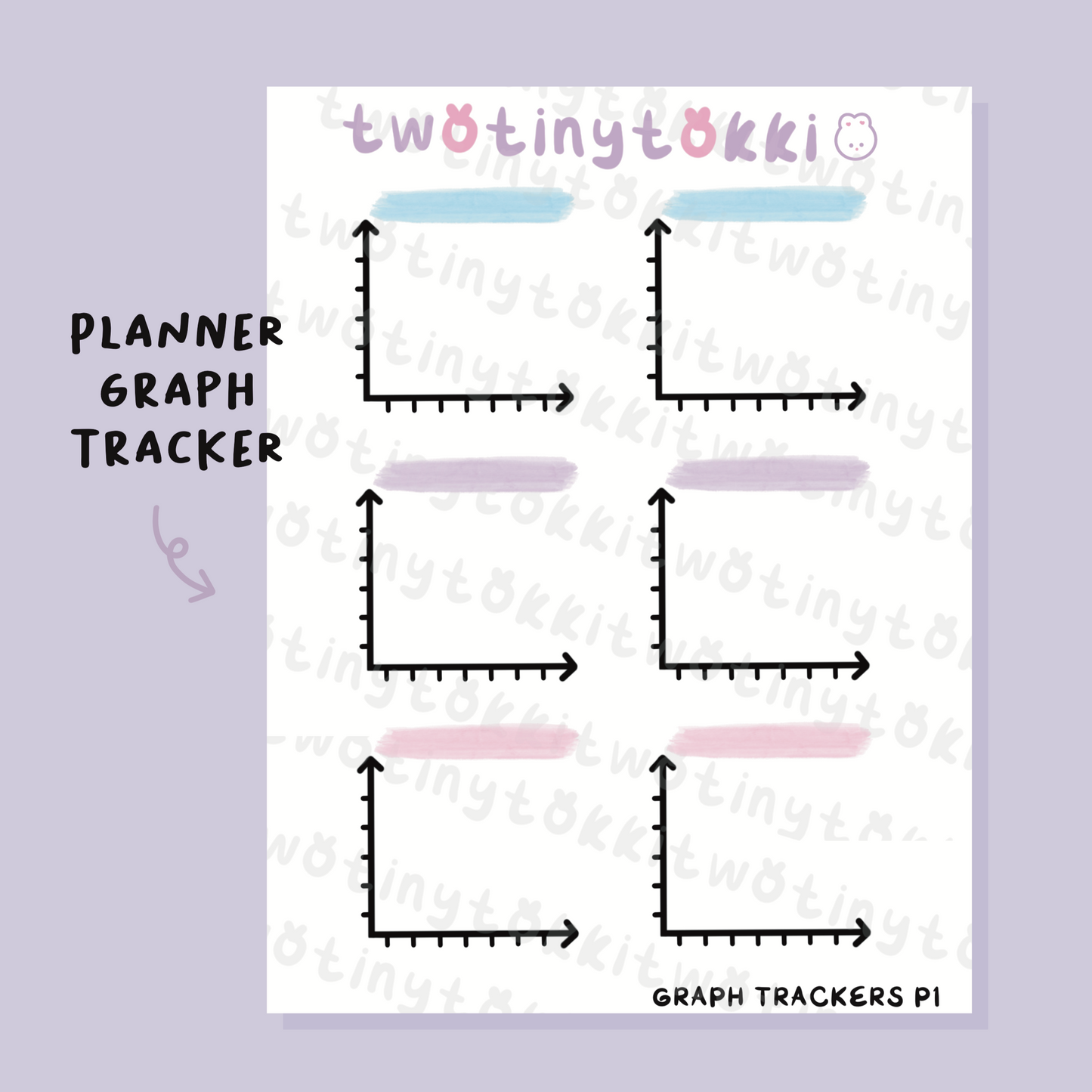 Planner Graph Tracker Sticker Sheet
