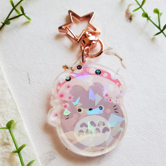 Forest Neighbor Holographic Acrylic Keychain