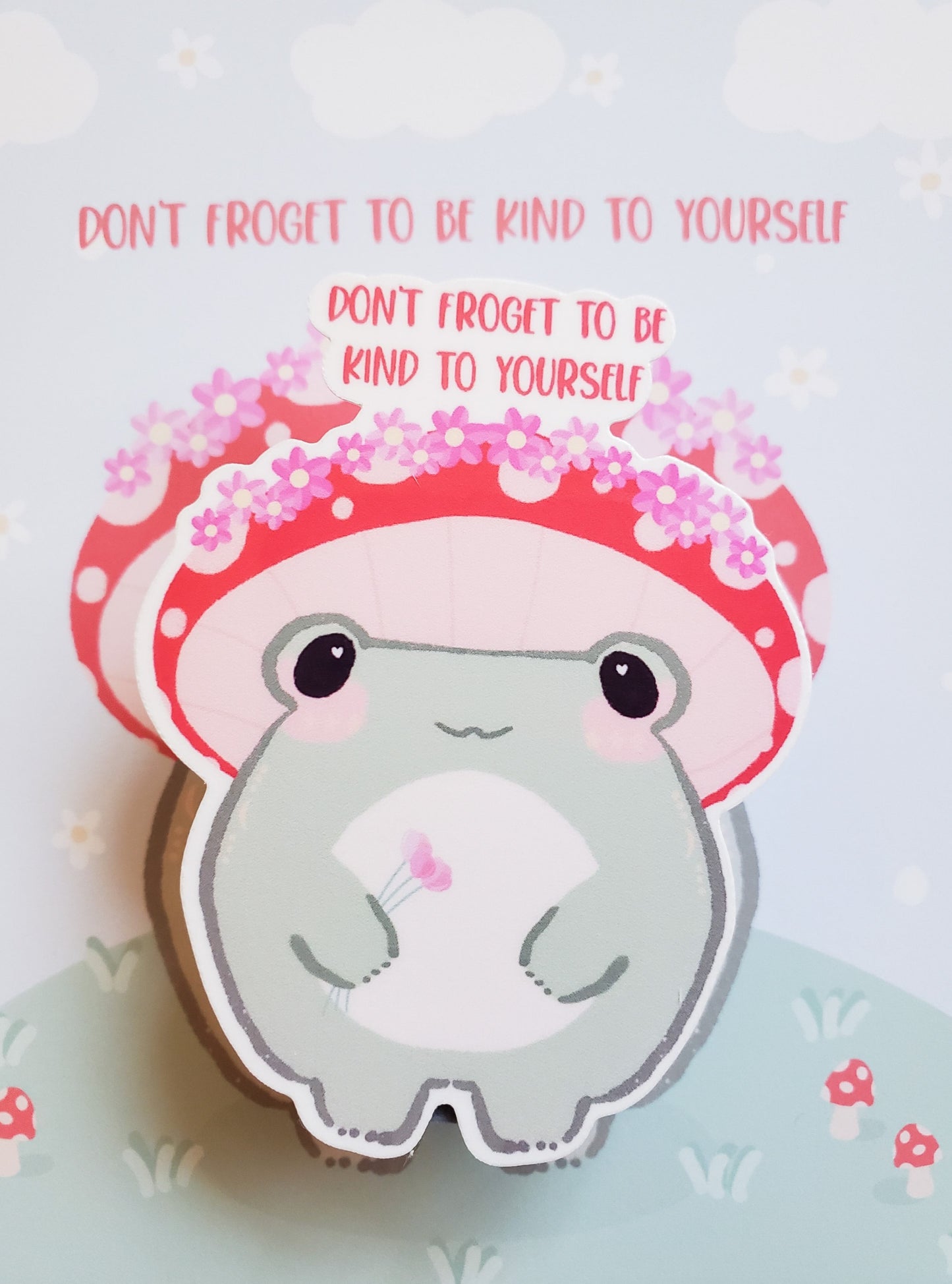 Mushroom Frog Sticker