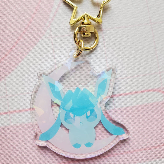 Snow Ice Holographic Keychain