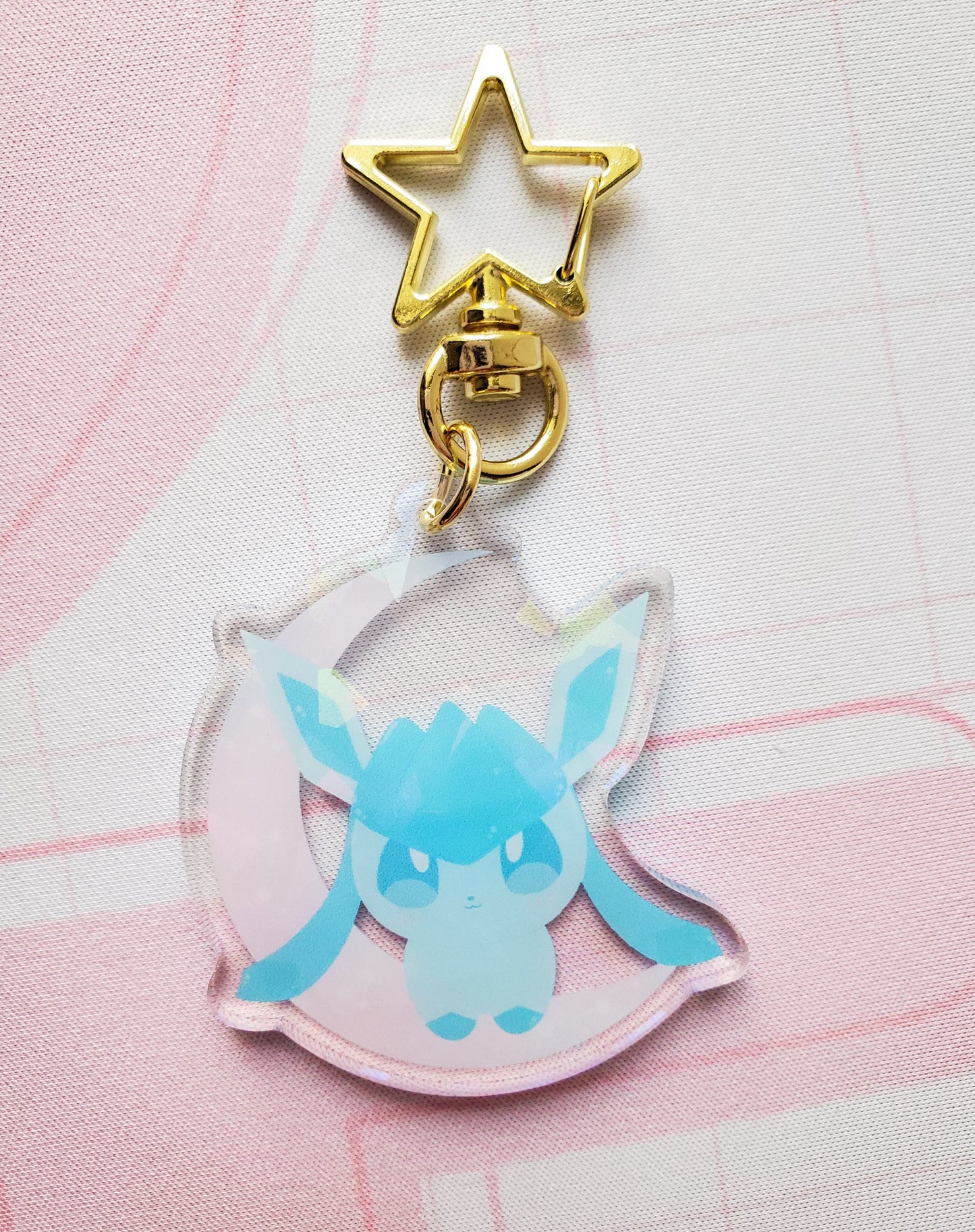 Snow Ice Holographic Keychain