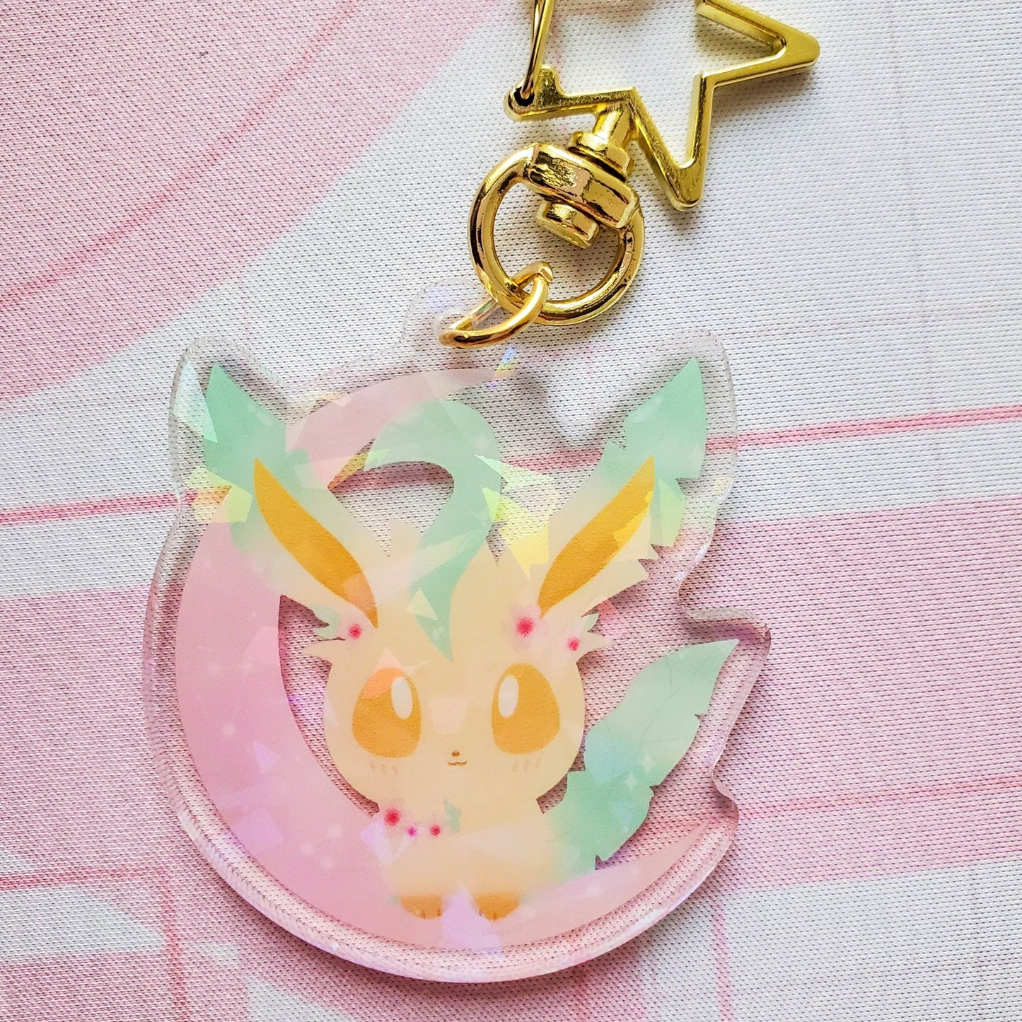 Grass Evolution Holographic Keychain