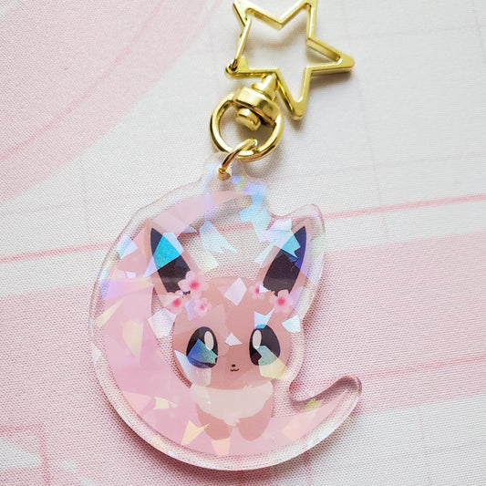 Pokemon Eevee Holographic Acrylic Charms Keychain