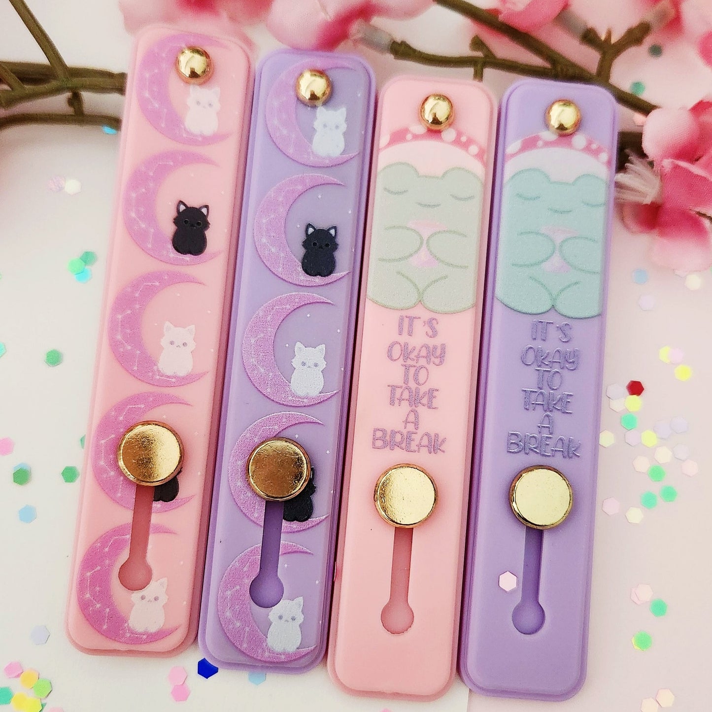 Cute Mushroom Frog Phone Grip Strap Holder