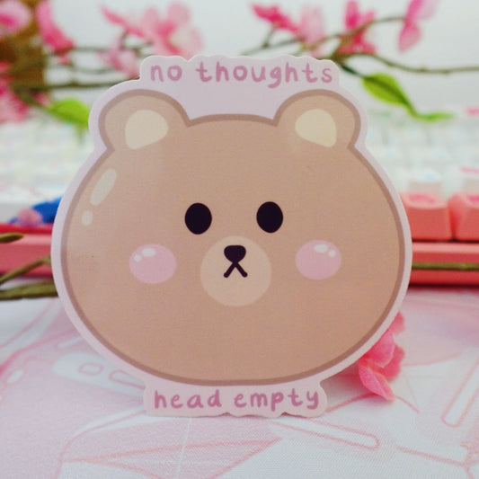 No Thoughts Head Empty Sticker
