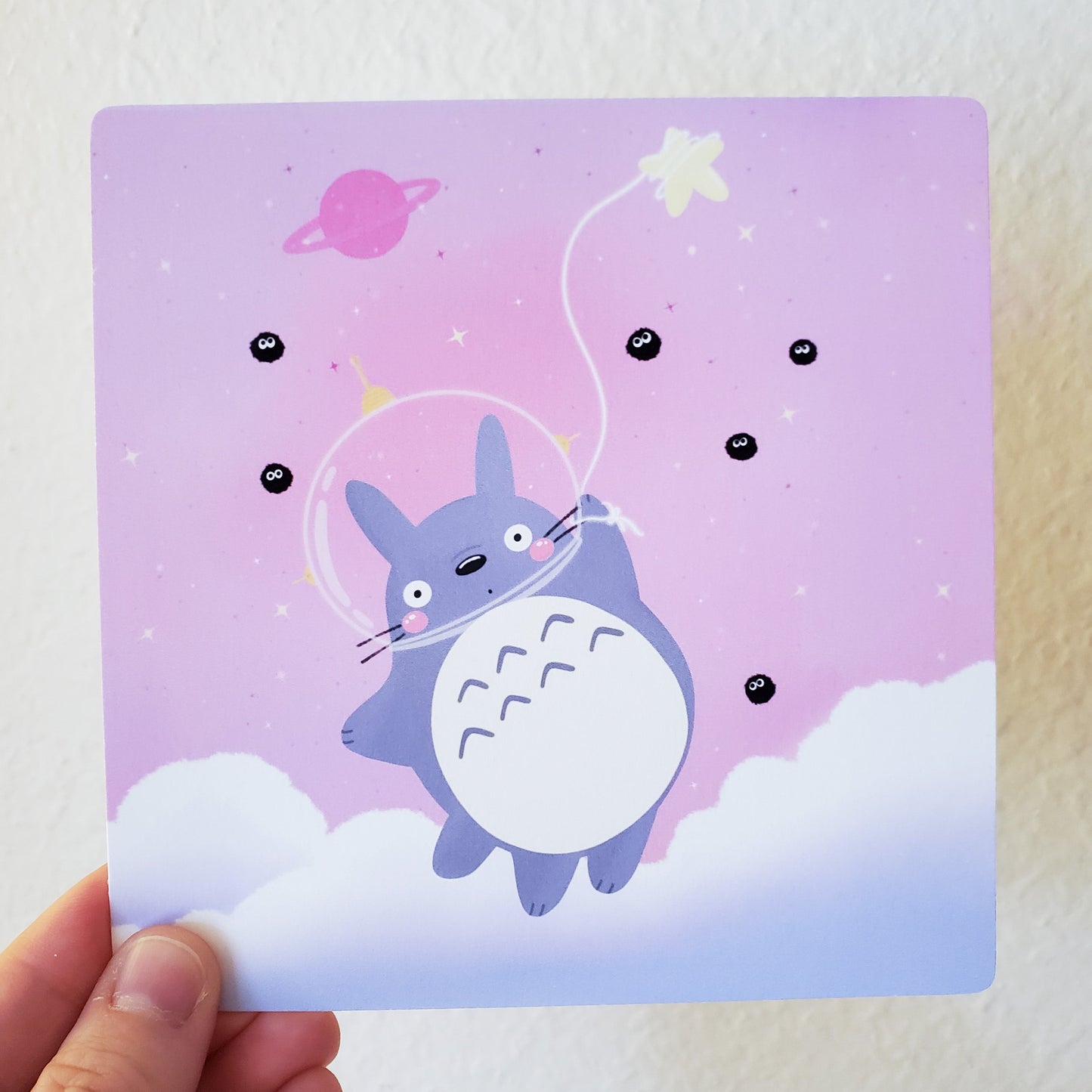 Space Neighbor In Clouds Art Print