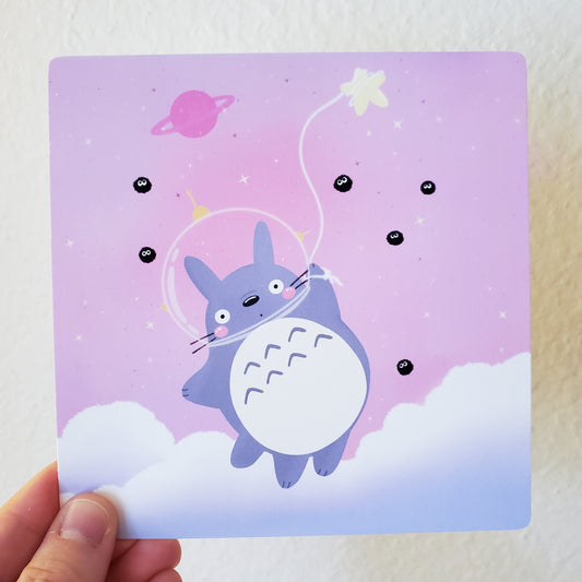 Space Neighbor In Clouds Art Print