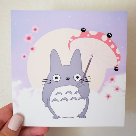 Mushroom Umbrella x Forest Spirit Art Print